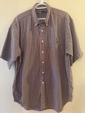 Polo by Ralph Lauren Short-Sleeve Plaid Button-Down Shirt, Blake Style, Sz XL